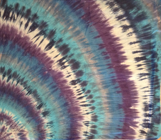 Ctm Cotton Dark Storm Tie-dye Bandana In Multi