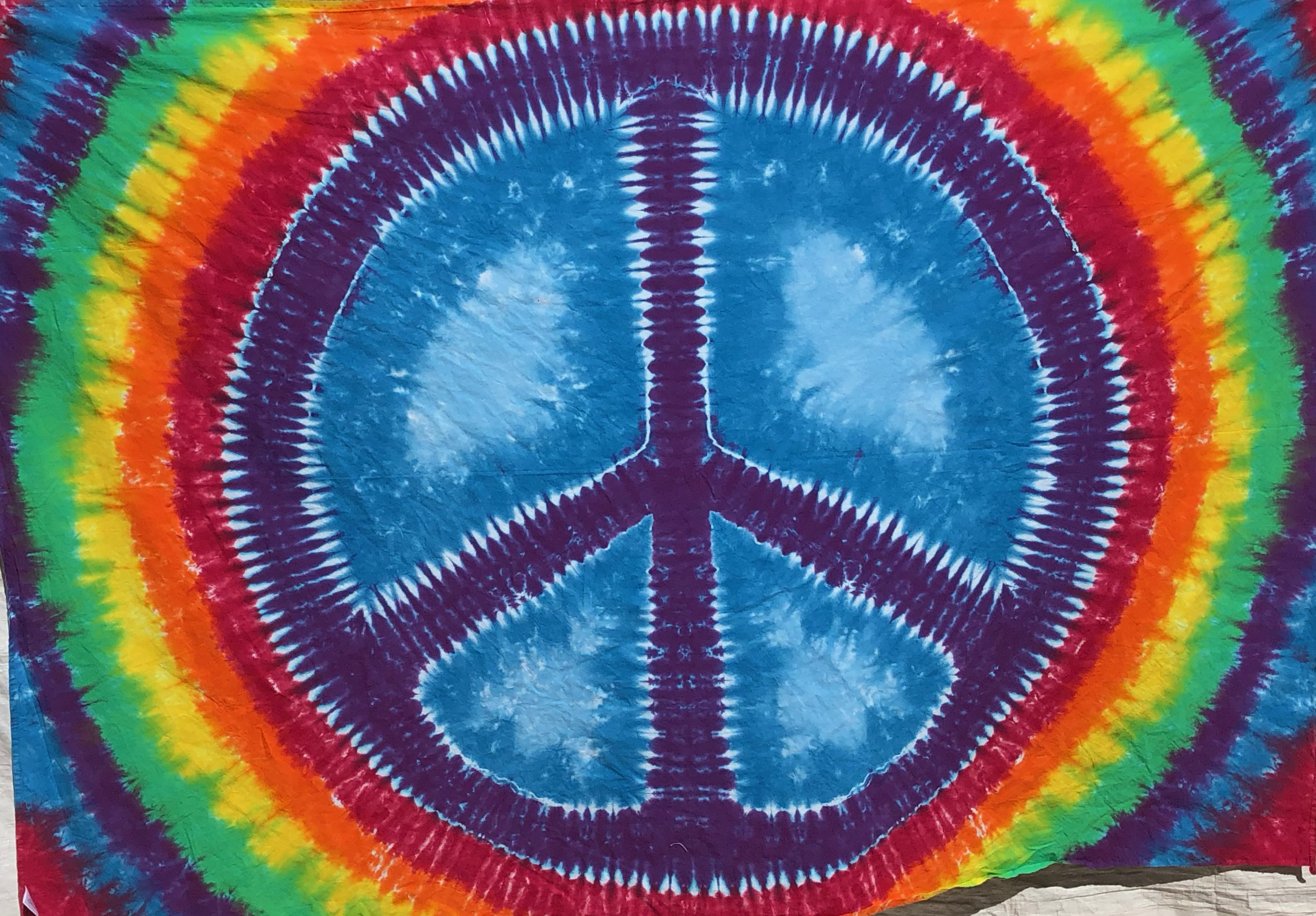 Tie dye 2025 peace sign tapestry